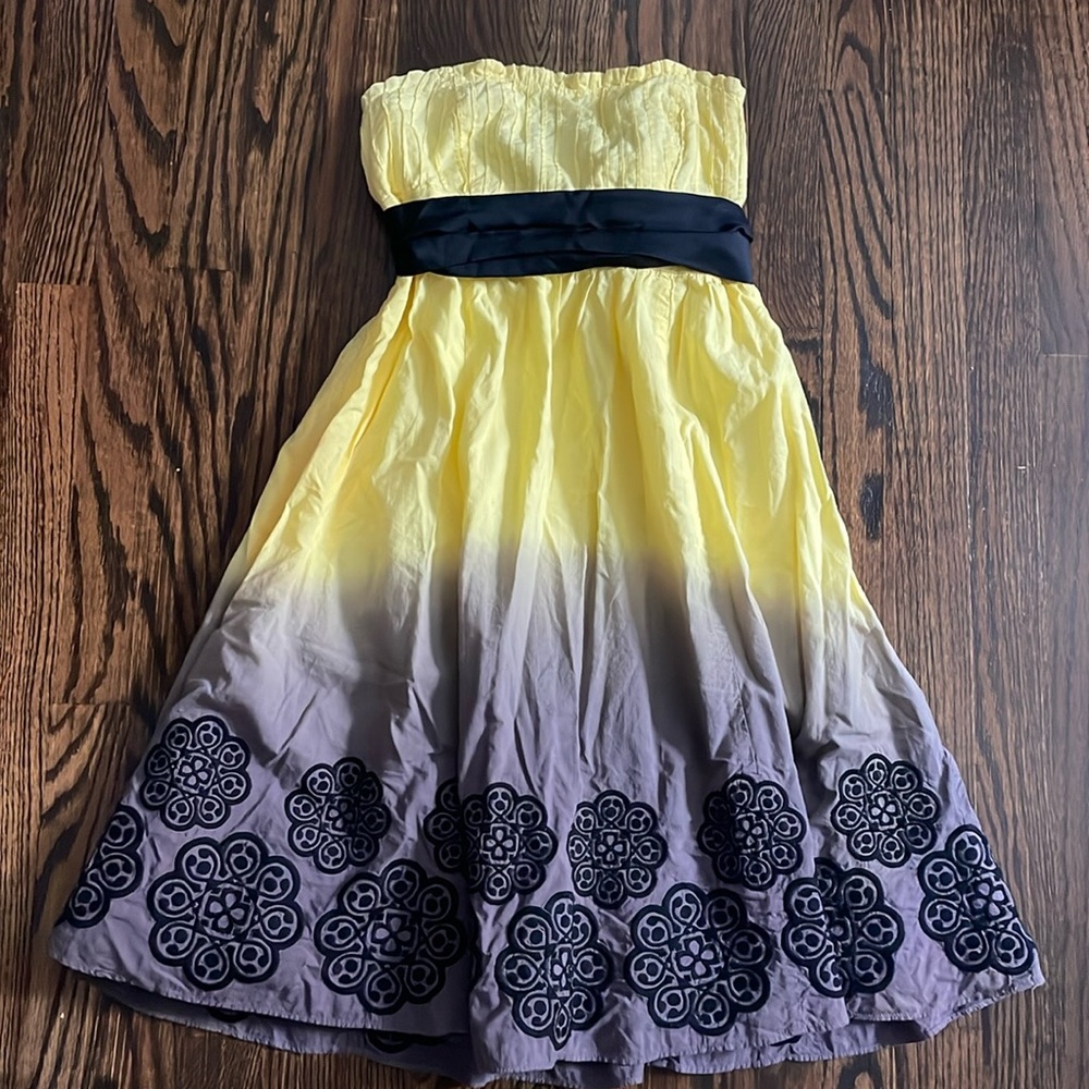 Anthropologie Lithe Strapless dipped dress
